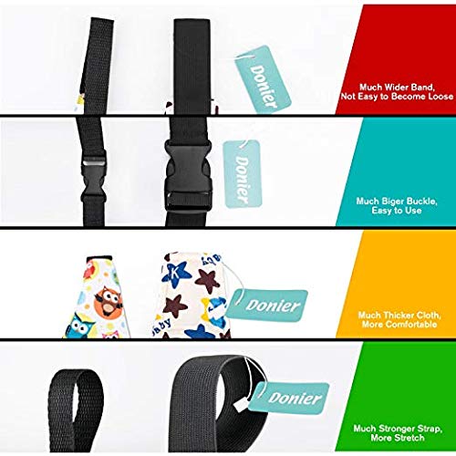 Donier Packs of 2 Toddler Car Seat Neck Relief and Head Support  Pillow Support Head Band Easy Installation On Most Convertible Seats and Safety to Babies and Kids(Bear) - Image 3
